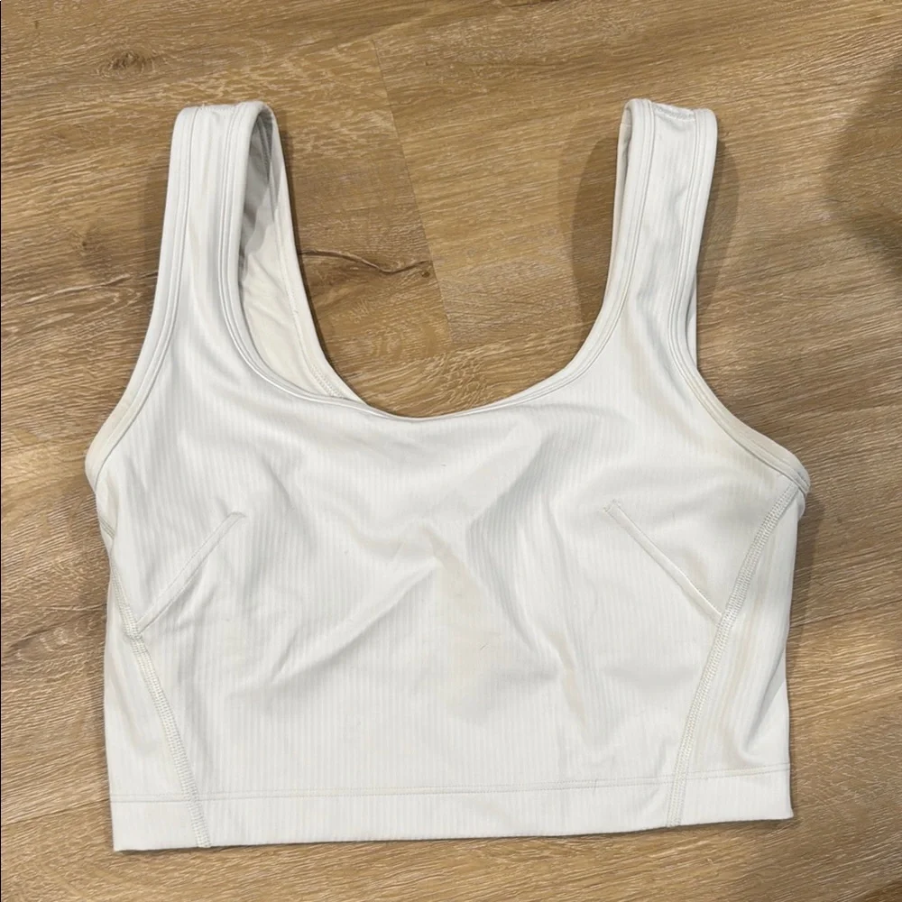 White Ribbed Tank Top - Picture 1 of 3